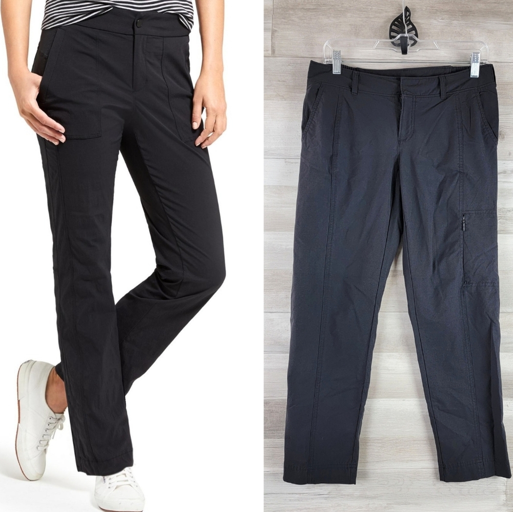 Athleta Women’s Black Stretch Straight-Leg Pants